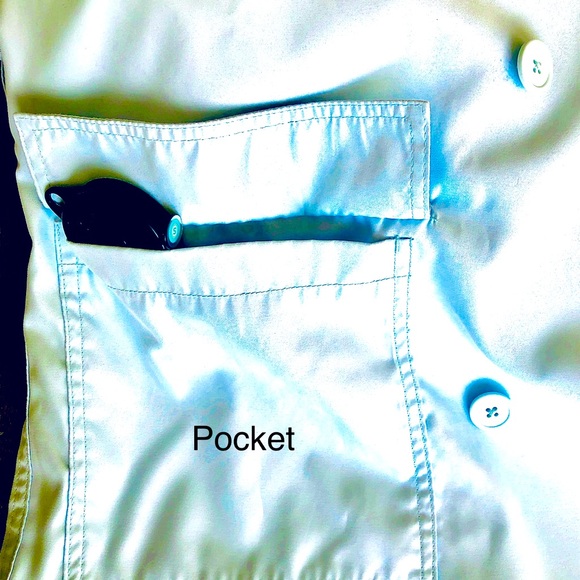 Eddie Bauer Vintage Trench Coat Light Blue Belted Lightweight Water-Resistant - Picture 5 of 16